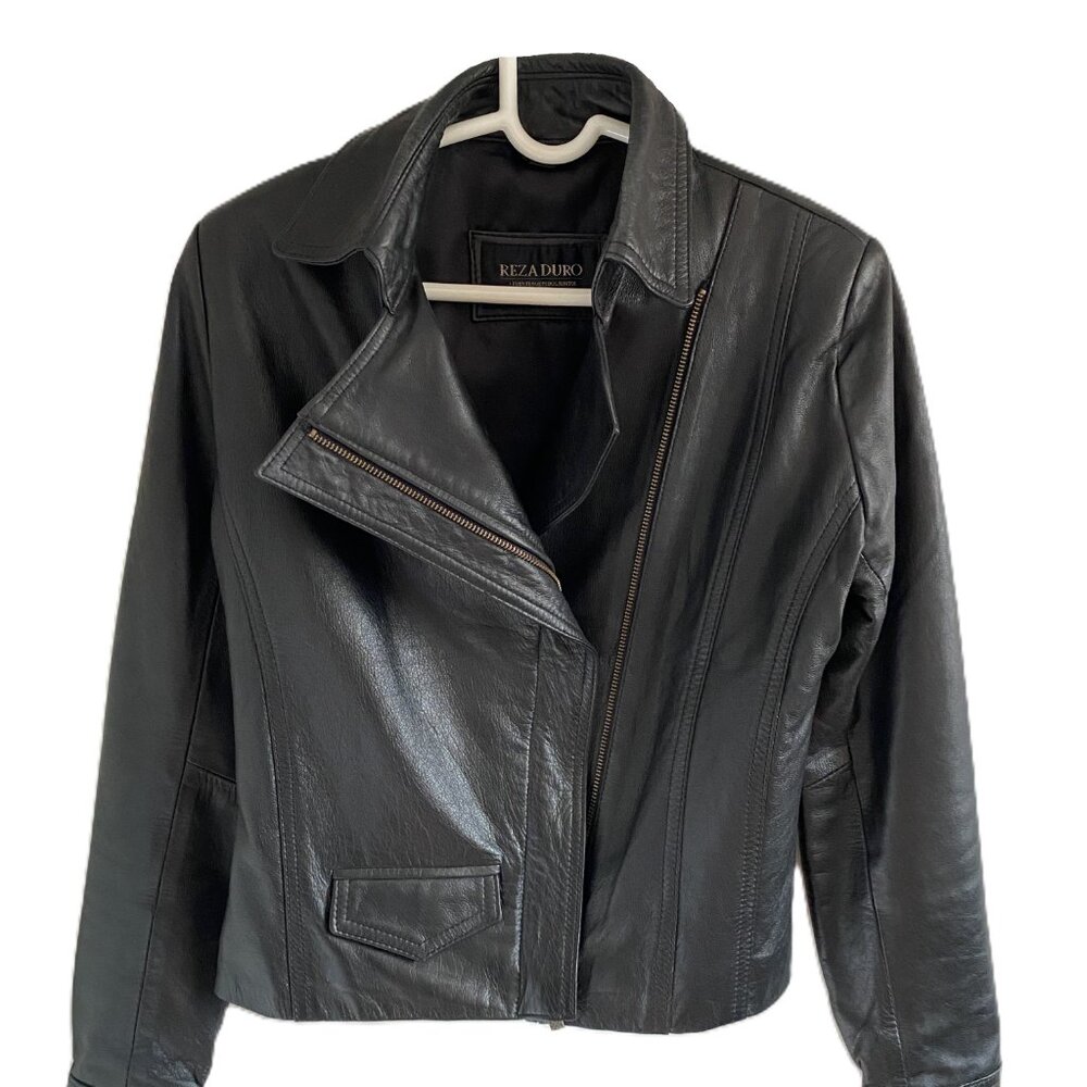 Reza Duro Black Genuine Argentinean Lether Short Jacket Size 2P